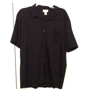 Alfani Men’s Black Button Up Collared Shirt